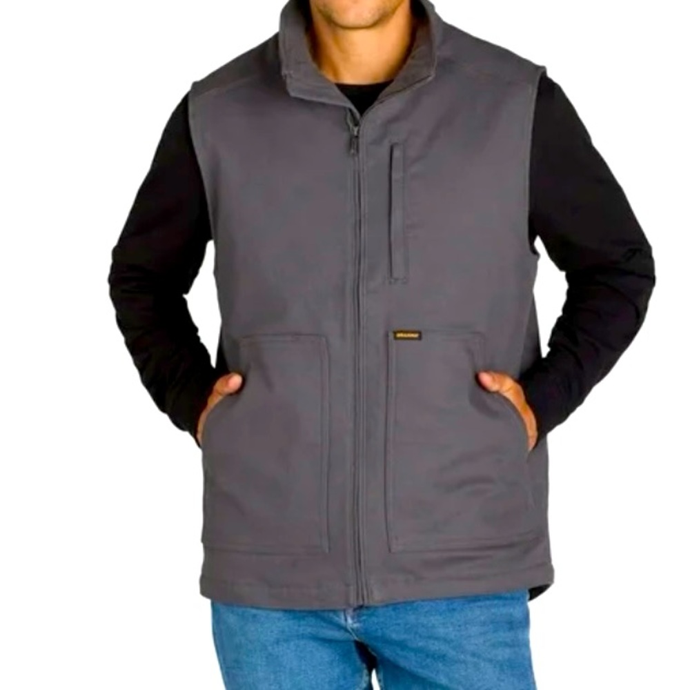 COPY - Brahma Men’s Outdoor or Work Vest. Color Gray Sizes S-L
